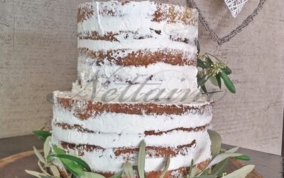 עוגת חתונה עירומה ללא בצר סוכר